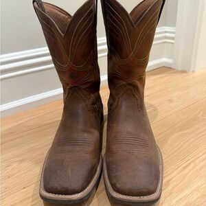 Ariat Suze 11.5 Men's Sport Wide Toe Brown Leather Cowboy Boots